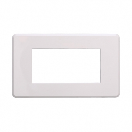 ETTROIT PLACCA SLIM 4 MODULI - SERIE MOON - BIANCO (AN87401) Compatibile ABB Axolute