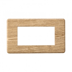 ETTROIT PLACCA SLIM 4 MODULI - SERIE MOON - ROVERE (AN87405) Compatibile ABB Axolute