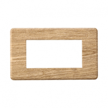 ETTROIT PLACCA SLIM 4 MODULI - SERIE MOON - ROVERE (AN87405) Compatibile ABB Axolute