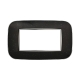 ETTROIT PLACCA ORBIS 4 MODULI - SERIE MOON - NERO BRILLANTE (AN91424) Compatibile ABB Axolute