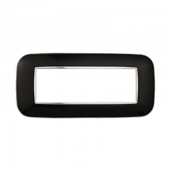 ETTROIT PLACCA ORBIS 6 MODULI - SERIE MOON - NERO (AN91602) Compatibile ABB Axolute