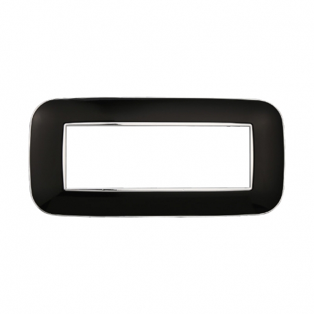 ETTROIT PLACCA ORBIS 6 MODULI - SERIE MOON - NERO (AN91602) Compatibile ABB Axolute