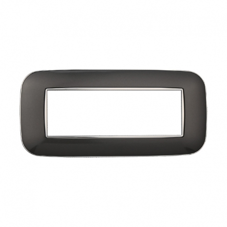 ETTROIT PLACCA ORBIS 6 MODULI - SERIE MOON - ACCIAIO SCURO (AN91607) Compatibile ABB Axolute
