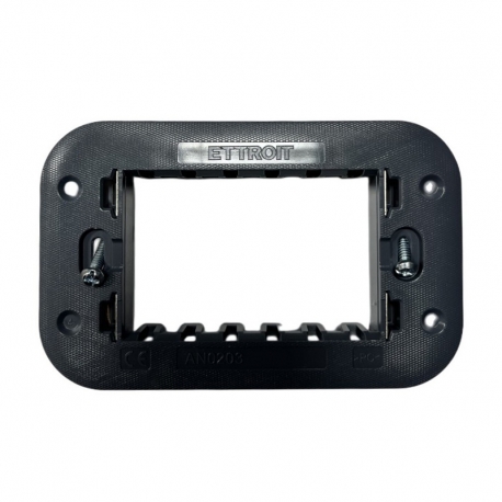 ETTROIT SUPPORTO 3 MODULI - SERIE MOON (AN0203) Compatibile ABB Axolute