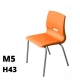 SEDUTA SALICE h43cm, struttura grigia, seduta arancione SD.ST.4GF.M5.AR