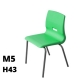 SEDUTA SALICE h43cm, struttura grigia, seduta verde scuro SD.ST.4GF.M5.VS