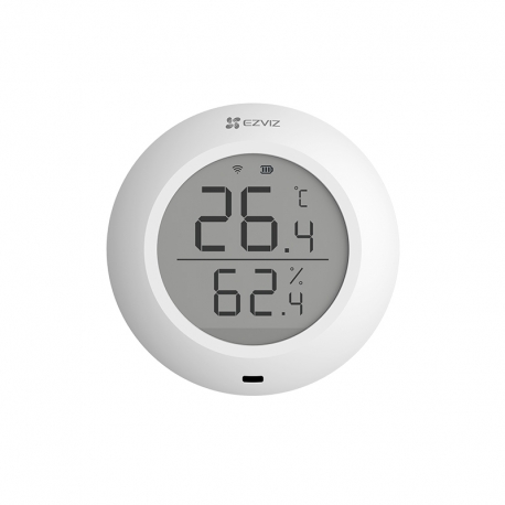EZVIZ T51C - SENSORE SMART DI TEMPERATURA ED UMIDITA'' - PROTOCOLLO ZIGBEE - WIFI - DISPLAY LCD - DA APPOGGIO O DA MURO