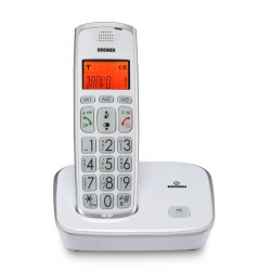 BRONDI BRAVO GOLD 2 (BIANCO) - TELEFONO CORDLESS SINGOLO - TASTI GRANDI - AUDIO AMPLIFICATO - VIVAVOCE