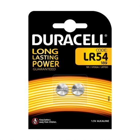 DURACELL LR54 BLISTER 2 BATTERIE - master carton da 10 blister