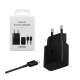 SAMSUNG FAST EP-T2510XBEGEU - ALIMENTATORE 25W USB-C BLACK + CAVO 1M