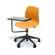 SEDIA PIOPPO Hda 41,5 a 52cm, tavoletta 29,8x47,8cm, struttura nera con piedini, scocca arancione SD.GIRO.5f.TA.AR