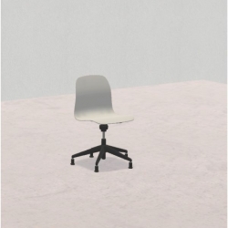 SEDIA PIOPPO H da 40 a 48,5cm, struttura nera con piedini, scocca grigio chiaro SD.GIRO.5f.GC