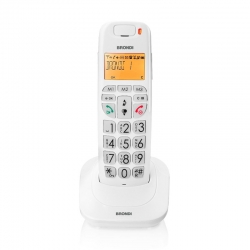 BRONDI BRAVO BRIGHT (BIANCO) - TELEFONO CORDLESS SINGOLO - AUDIO AMPLIFICATO - VIVAVOCE