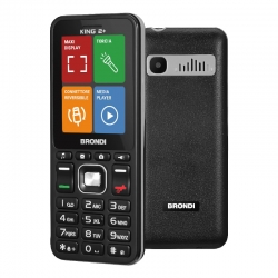 BRONDI KING 2+ (NERO) - TELEFONO CELLULARE - TORCIA - IMPUGNATURA ANTISCIVOLO