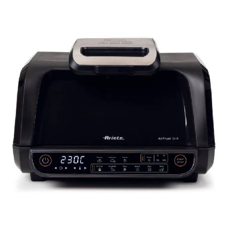 ARIETE AIR FRYER GRILL 2IN1 (4635/00) - FRIGGITRICE AD ARIA + GRIGLIA / BISTECCHIERA - 8L - TOUCH CONTROL - 8 PROGRAMMI COTTURA - 1700W