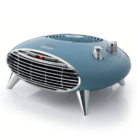 ARIETE VINTAGE CELESTE (8211/05) - TERMOVENTILATORE DA TAVOLO 2000W - CALDO/FREDDO 