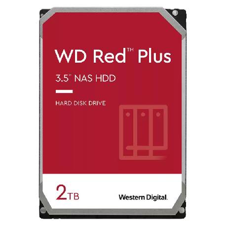 WESTERN DIGITAL WD RED PLUS HDD 2TB (WD20EFPX) - HARD DISK INTERNO - 3.5"" - IDEALE PER NAS