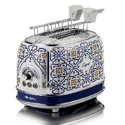 ARIETE TOASTER CAPRI EDITION (155) - TOSTAPANE ELETTRICO IN METALLO - 6 LIVELLI DORATURA - ESPULSIONE AUTOMATICA - 2 FETTE - 815W