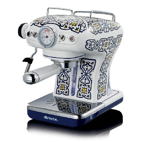 ARIETE CAFFÈ ESPRESSO CAPRI EDITION (1389) - MACCHINA PER CAFFE'' ESPRESSO - POLVERE E CIALDE - 1 O 2 TAZZE - CAPPUCCINATORE - PRESSIONE 15 BAR - 850W