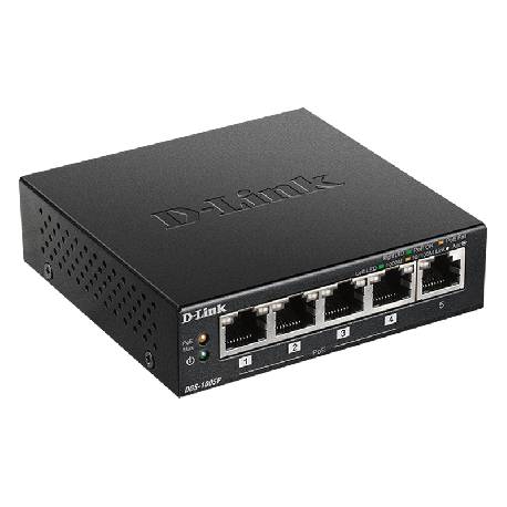 D-LINK DGS-1005P - DESKTOP SWITCH 5 PORTE GIGABIT POE+