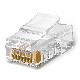 VULTECH SN21405 - CONNETTORI TRASPARENTI PASSANTI RJ45 - 50PZ - 8P8C SN21405 CAT5e