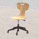 GIGLIO Wood finitura legno H da 39,2 a 47,6cm, scocca in legno, struttura nera con ruote SD.FLEXW.5r.N.L