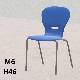 SEDUTE GINKGO blu H 46cm, scocca polipropilene riciclato, gambe grigie  SD.GK.4GF+4f.M6.BL