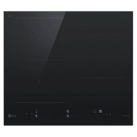 LG CI7Z2437BA - PIANO A INDUZIONE 60CM DA INCASSO - VETRO CERAMICO NERO - 4 ZONE COTTURA CON 2 FLEXIBLE - 15 LIVELLI POTENZA (Compatibile con incavi 56x48cm)