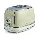 ARIETE TOASTER VINTAGE BEIGE (0155/03) - TOSTAPANE ELETTRICO IN METALLO - 6 LIVELLI DORATURA - ESPULSIONE AUTOMATICA - 810W