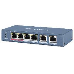 HIKVISION DS-3E0106HP-E - UNMANAGED SWITCH 4PT POE 10/100 2PT UPLINK 1PT HI-POE 60W