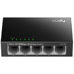CUDY FS105 - SWITCH 5 PT 10/100 MBPS - METAL CHASSIS