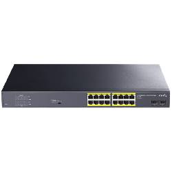 CUDY GS1020PS2 - SWITCH 16 PT GIGABIT POE+ - 2 GIGABIT SFP PT 200W