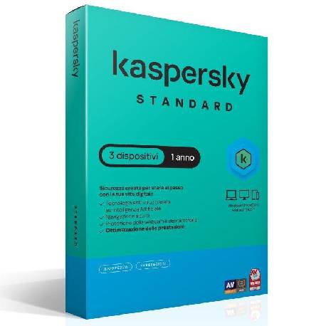 KASPERSKY STANDARD (SLIMBOX) - SOFTWARE SICUREZZA 3 DEVICE / 1 ANNO (KL1041T5CFS-SSB)
