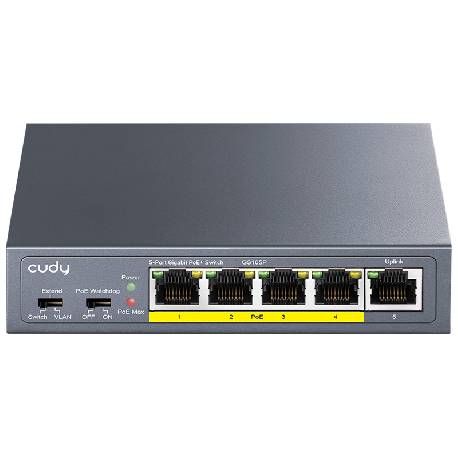 CUDY GS105P - SWITCH 5 PT GIGABIT POE+ 36W