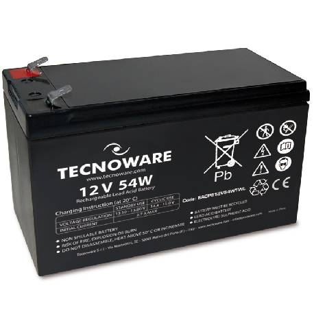 TECNOWARE POWER BATTERY 12V 11A 54W  (EACPE12V11ATWL ) - BATTERIA ERMETICA AL PIOMBO