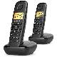 GIGASET START 100 DUO (NERO) - TELEFONO CORDLESS DOPPIO - VIVAVOCE - FUNZIONE SVEGLIA
