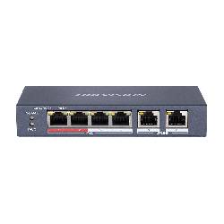 HIKVISION DS-3E0106P-E/M - UNMANAGED SWITCH 4 POE PORTS - 2 UPLINK PORT