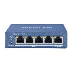 HIKVISION DS-3E0505P-E - UNMANAGED SWITCH 4 GIGABIT POE PORTS - 1 GIGABIT UPLINK PORT