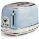 ARIETE TOASTER VINTAGE CELESTE (0155/05) - TOSTAPANE ELETTRICO IN METALLO - 6 LIVELLI DORATURA - ESPULSIONE AUTOMATICA - 810W