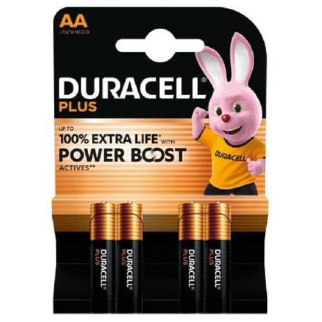 DURACELL PLUSPOWER BOOST (MN1500P) - BLISTER 4 BATTERIE STILO AA (MASTER CARTON 20 BLISTER)