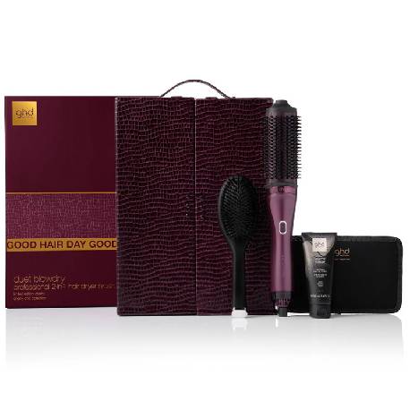 GHD DUET BLOWDRY PROFESSIONAL 2 IN 1 HAIR DRYER+BRUSH CHERRY RED LIMITED EDITION