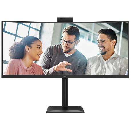AOC CU34E4CW - MONITOR 34"" IPS WQHD CURVO 120HZ - WEBCAM 5MP - HDMI - DP - USB - W3Y