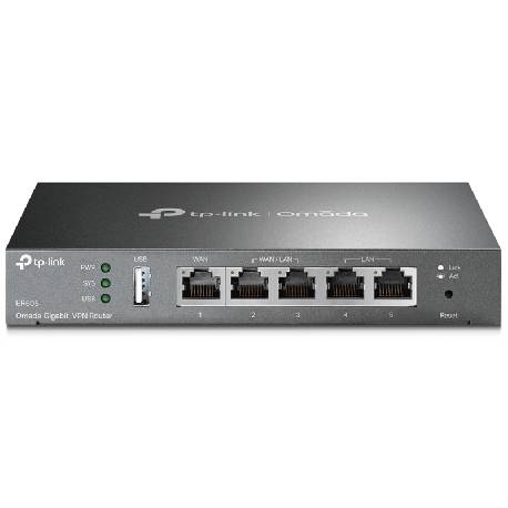 OMADA (TP-LINK) ER605 - ROUTER GIBABIT VPN MULTI-WAN 1P GIGA WAN+3P GIGA WAN/LAN