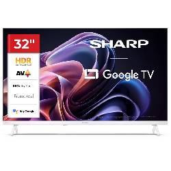 SHARP 32HF2265EW - 32"" GOOGLE TV LED HD -  FRAMELESS - AUDIO DOLBY DIGITAL+ / DTS HD - CHROMECAST - WHITE - IT