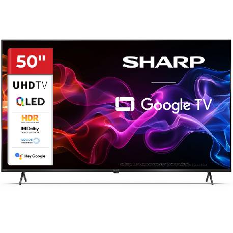 SHARP 50HP5265E - 50"" GOOGLE TV QLED 4K -  FRAMELESS - DOLBY AUDIO / VISION - CHROMECAST - BLACK - IT