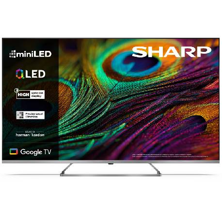 SHARP 55JP7265E - 55"" GOOGLE TV MINILED QLED 4K -  FRAMELESS - HARMAN / KARDON - AUDIO DOLBY DIGITAL+ / DTS HD - CHROMECAST - SILVER - IT