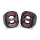 EQUIP 245331 - SPEAKER 2.0 - 6W - USB-A POWER - BLACK / RED
