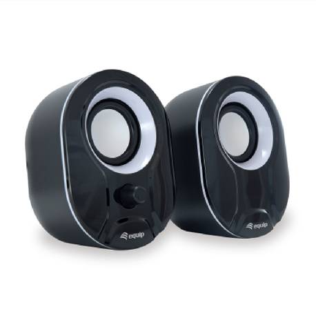 EQUIP 245333 - SPEAKER 2.0 - 6W - USB-A POWER - BLACK / WHITE