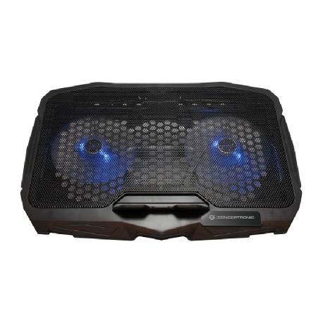 CONCEPTRONIC THANA07B - SUPPORTO NOTEBOOK 4 LIVELLI REGOLAZIONE - VENTOLE INTEGRATE
