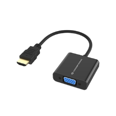 CONCEPTRONIC ABBY20B - ADATTATORE HDMI (M) / VGA (F) - RISOLUZIONE FINO A 1080P 60HZ